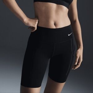 Nike Go Firm High Support Midrise Black Bike Shorts